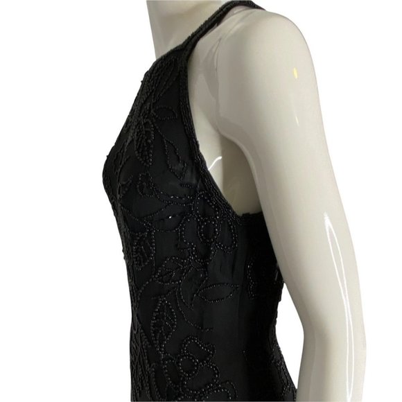 Diane Freis Original Silk Beaded  Gown Size L - Picture 5 of 10